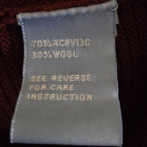 Michelle Nicole NWT Burgundy Tie Sleeve Round Neck Sweater Autumnal Size S - Picture 6 of 6